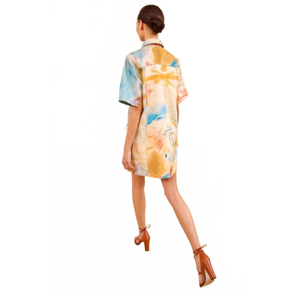 NEW ULLA JOHNSON painters denim mini dress in western dream - Picture 4 of 4